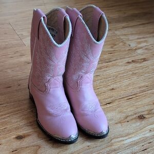 Durango Pink Western Boots with Decorative Stitching